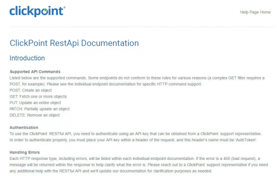 Rest API Documentation