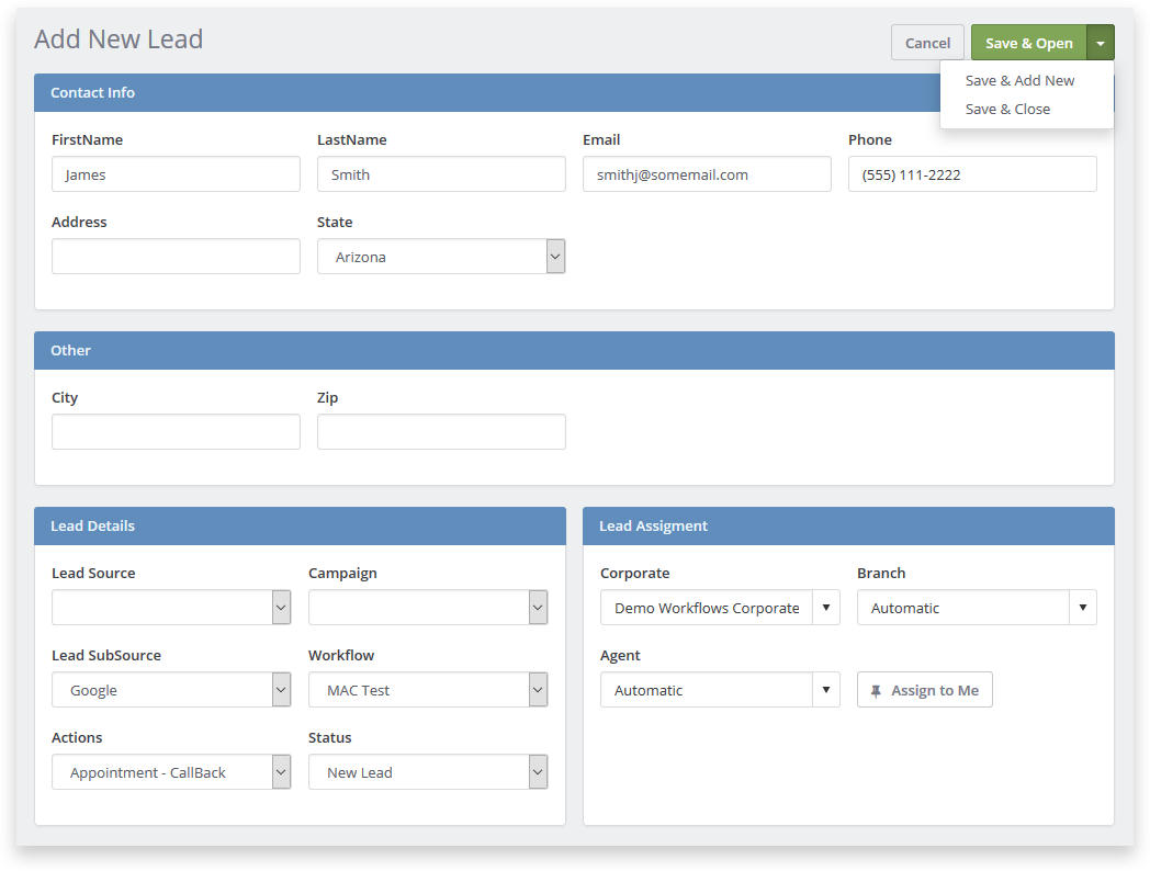 Add New Lead Fields