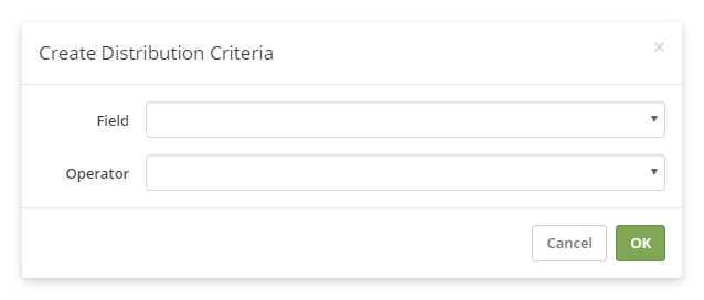 Create Distribution Criteria